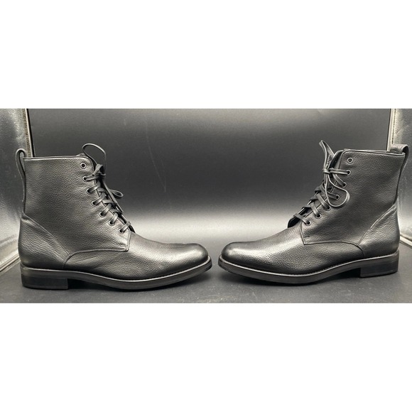 VINCE Chukka Boots Leather Black Made‎ In Italy Size 12 main image 4